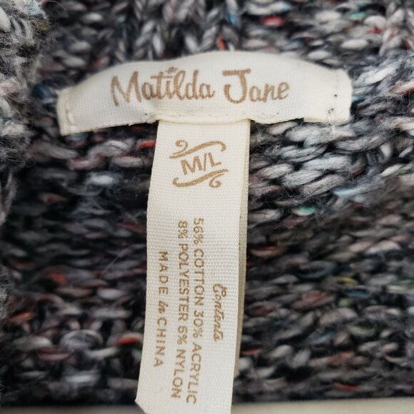 Matilda Jane Dolman Sleeve Cowlneck Sweater Size M/L - Picture 3 of 6